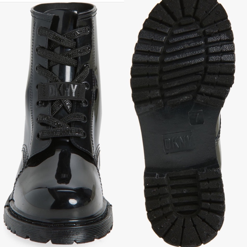 DKNY Tilly Combat Rain Boots - Picture 4 of 8